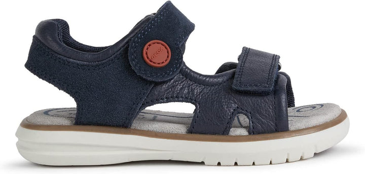 Geox Mädchen J Maratea Boy Sandalen 33 EU Navy Dk Red, 33 EU Navy Dk Red