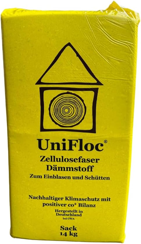 UNIFLOC® Zellulosedämmstoff 2 Paletten 42 Sack 592 kg – Fussbodenschüttung aus Zellulose – Einfache