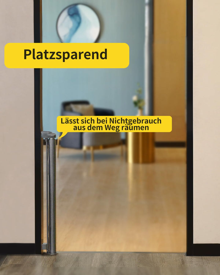 Retraktierbares Sicherheitsgitter für Babys & Haustiere– 2er Set – Extra Breit & Hoch, 0-140CM Türsc