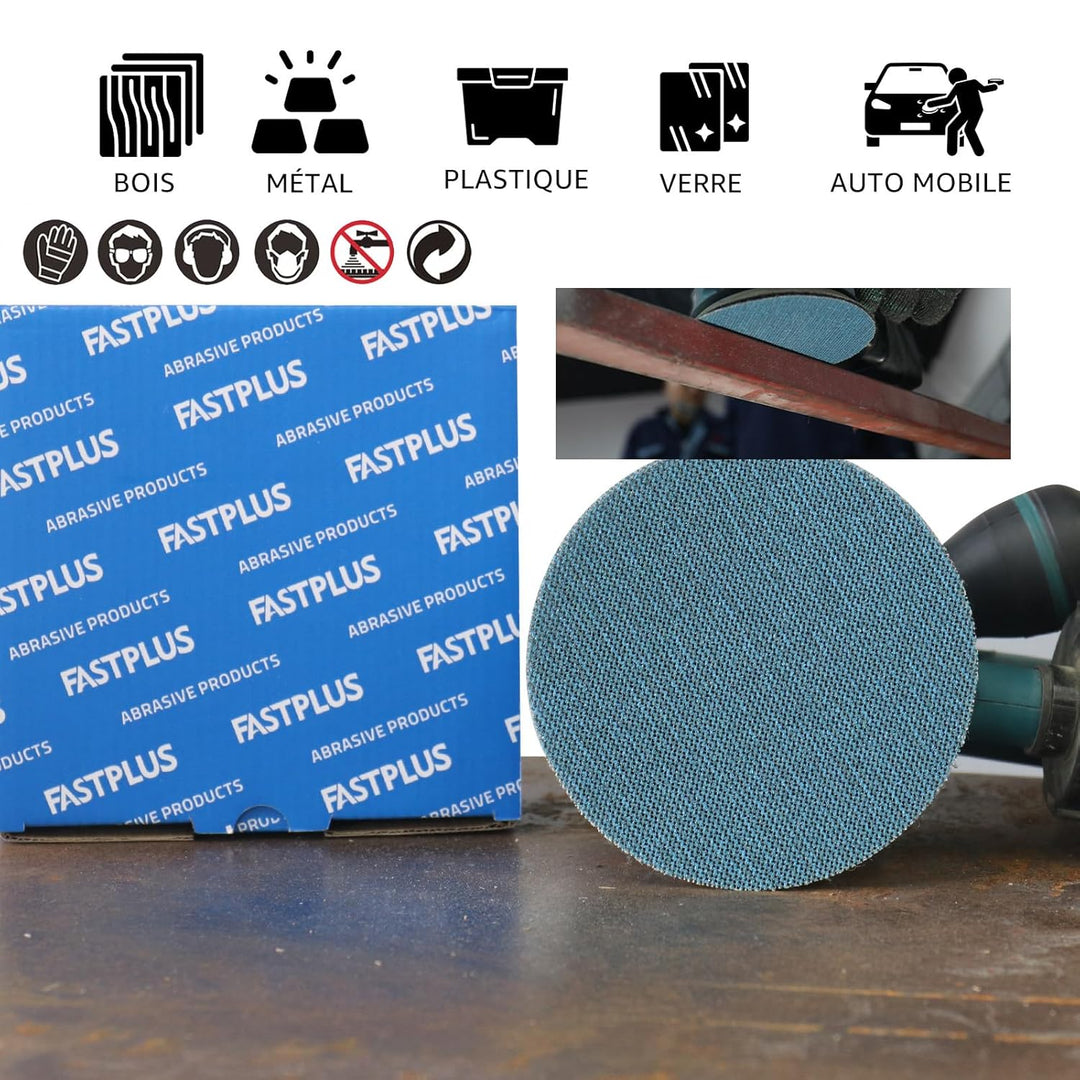 Schleifgitter 125mm Klett 120 Körnung Schleifpapier Rund Netz Blaues Keramik Netzschleifpapier 40 St