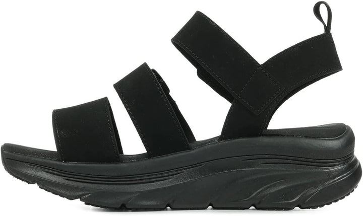 Skechers Damen D'lux Walker Retro Cosmos Sandale 35 EU Schwarz, 35 EU Schwarz