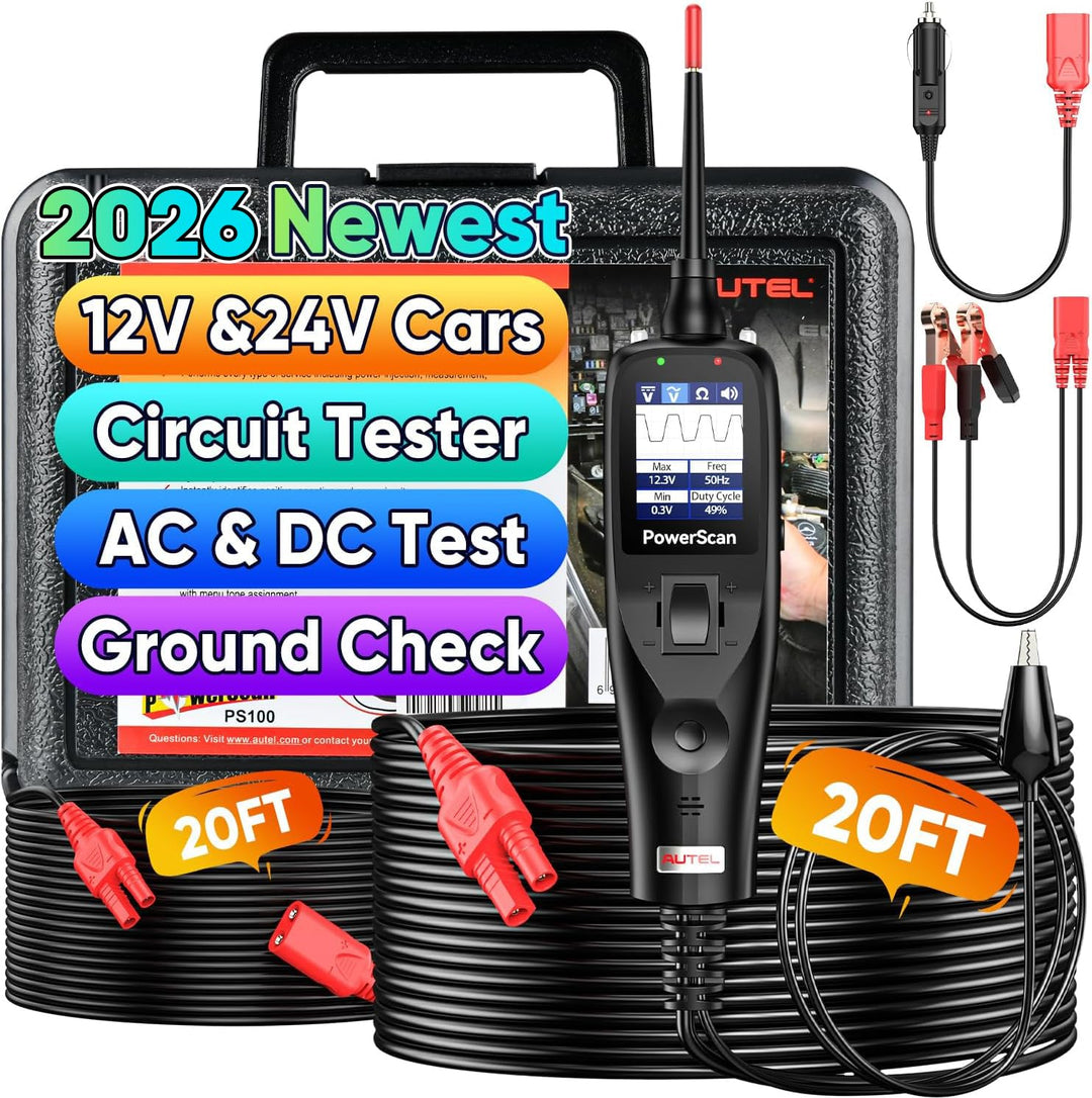 Autel PowerScan PS100 Stromkreistester, Sonde für Schaltkreise, Stromversorgung für Auto 12V-24V, Le