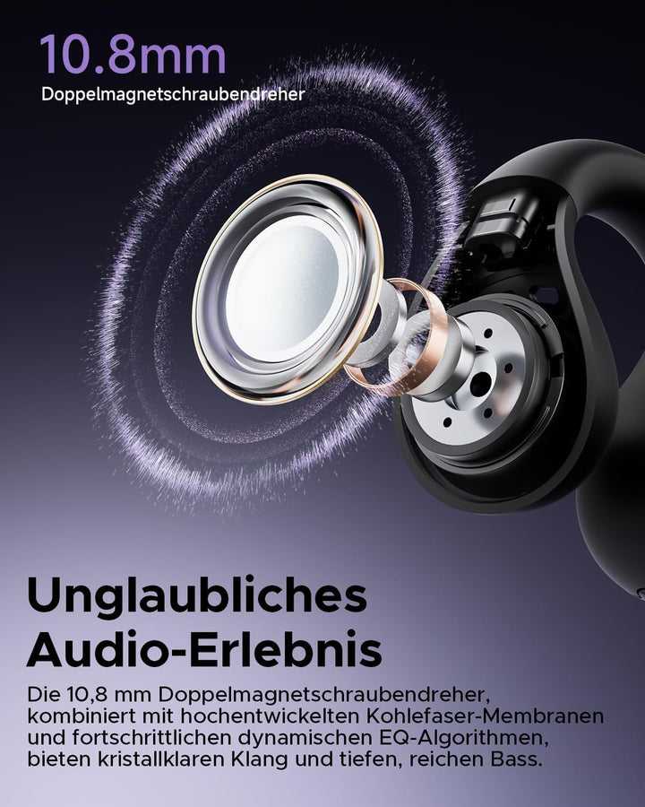 truefree B1 Open Ear Bluetooth Kopfhörer, Clip-On Kopfhörer Sport, Kabellose Bluetooth 5.4, Komfort-