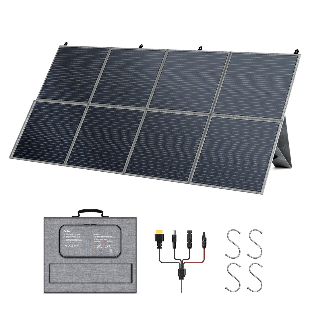 400W Faltbares Solarpanel Monokristallin mit Ständer, 23,5% Wirkungsgrad &amp; wasserdicht, Faltbares So