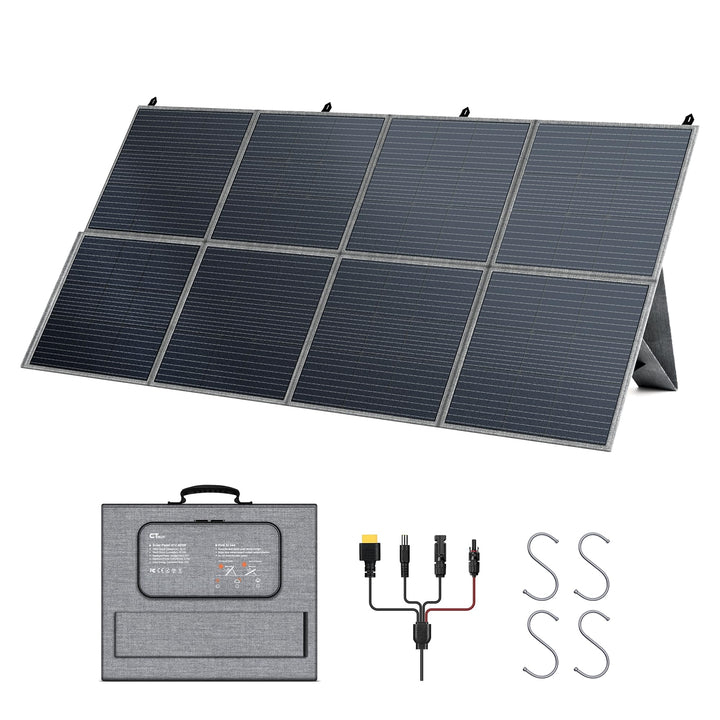 400W Faltbares Solarpanel Monokristallin mit Ständer, 23,5% Wirkungsgrad &amp; wasserdicht, Faltbares So