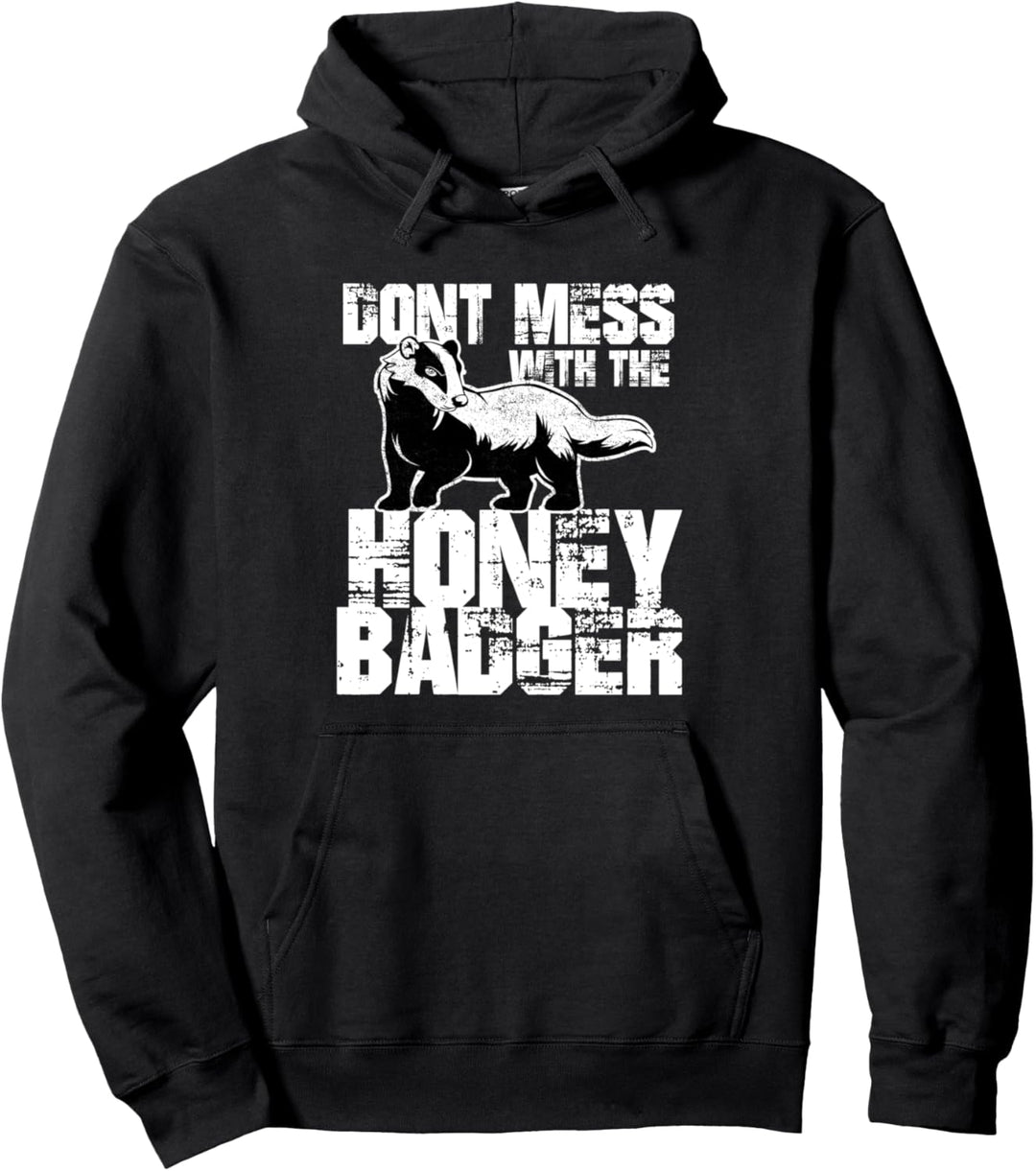 Witziger Honigdachs-Spruch Team Marten Grafik Geschenkidee Pullover Hoodie