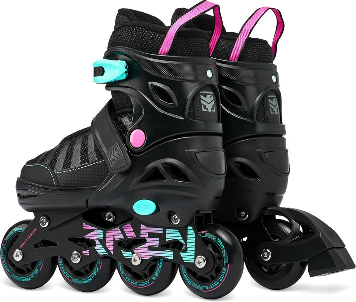 RAVEN Inline Skates Inliner für Kinder und Erwachsene OPTIONAL 2in1 mit Schlittschuhen verstellbar O