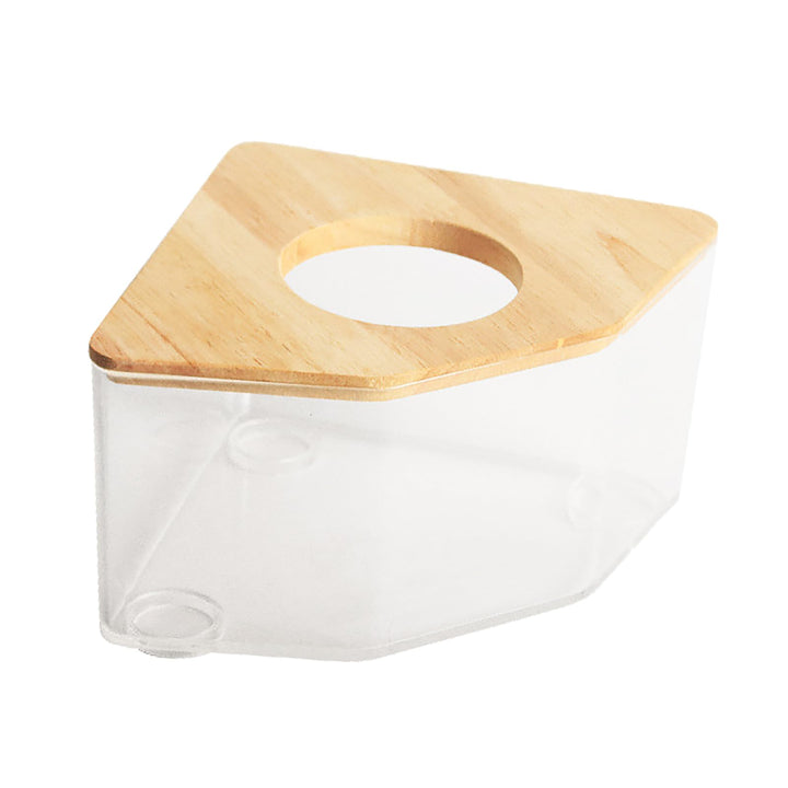 PLUSHCEWT Hamster Sandbad,Hamster Sandbad Container,Transparentes Hamster Sandbad mit Holzdeckel,Ham