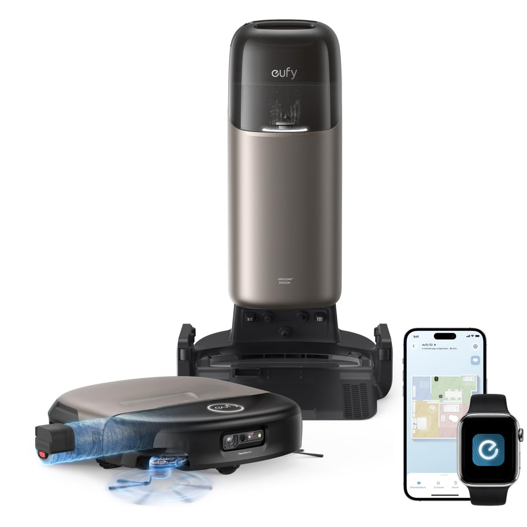 eufy Saug‑ & Wischroboter HydroJet S2, 30.000Pa AeroTurbo™ 2.0 stabile Saugkraft, HydroJet™ selbstre