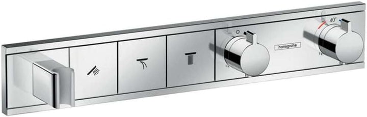 Hansgrohe Thermostat Unterputz rainSelect Fertigset 3 Verbraucher Chrom, 15356000