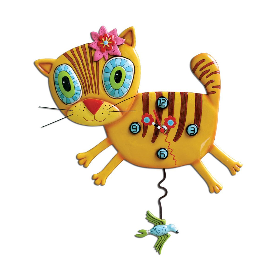 Enesco Kimi P1076 Wanduhr Katze, Kunstharz, 38 cm
