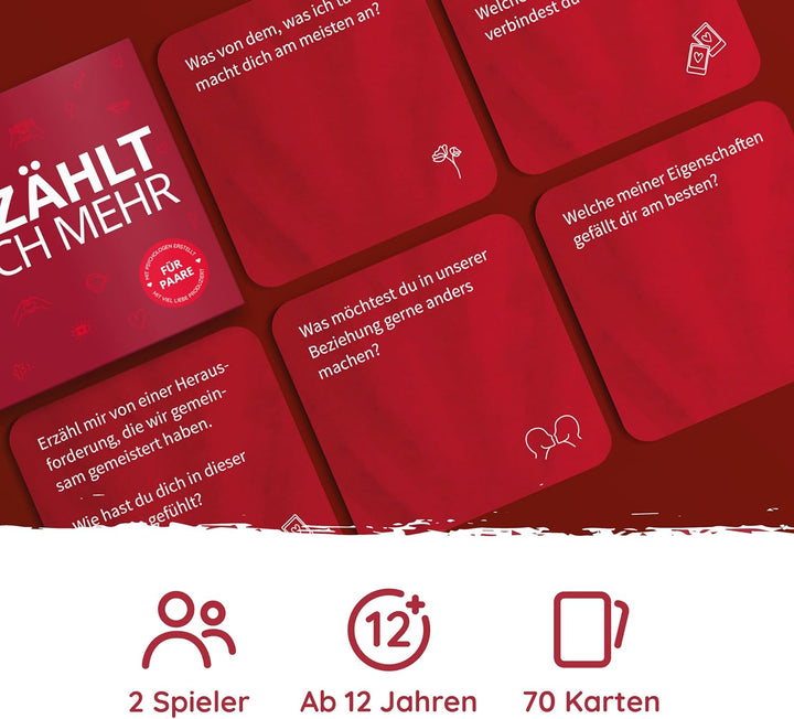 Simon & Jan Spiel für Paare – ERZÄHLT EUCH MEHR - Geschenk für Partner - Gesellschaftsspiel für 2 Pe