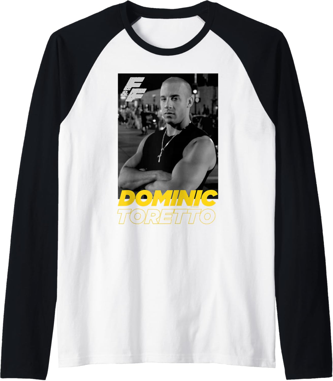 Fast & Furious Dominic Toretto Portrait Logo Raglan