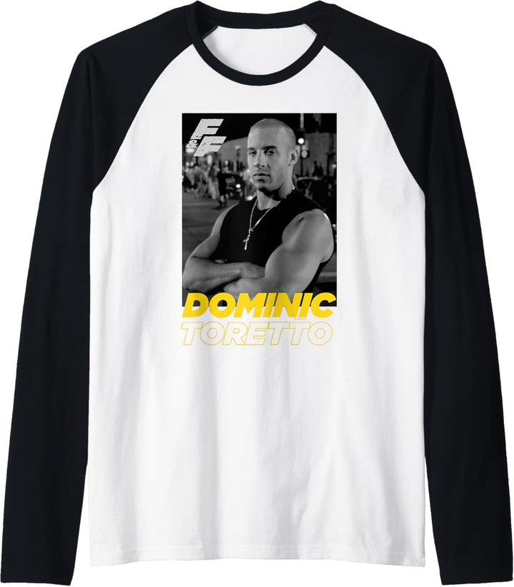 Fast & Furious Dominic Toretto Portrait Logo Raglan