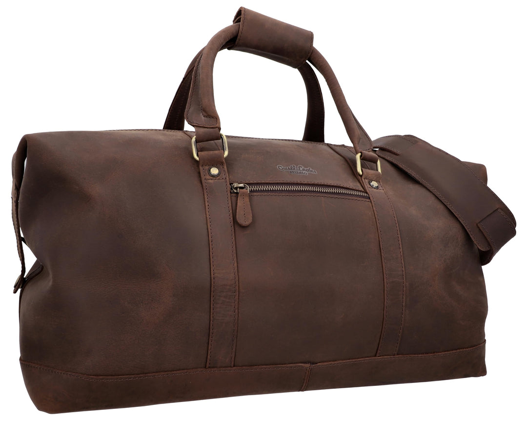 Gusti Reisetasche Leder - Ruben Damen und Herren Reisetasche Sporttasche Handgepäck Umhängetasche Le