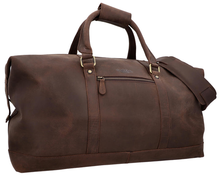 Gusti Reisetasche Leder - Ruben Damen und Herren Reisetasche Sporttasche Handgepäck Umhängetasche Le