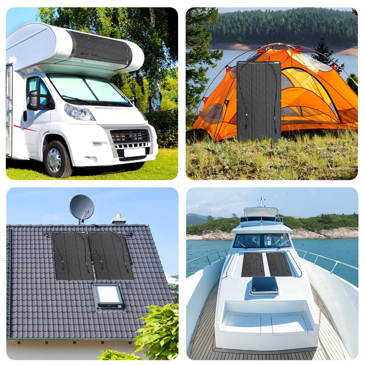 600W 12V Flexibel Solarpanel 6 * 100W 12V ETFE Monokristallines Solarladegerät Photovoltaik Solarmod