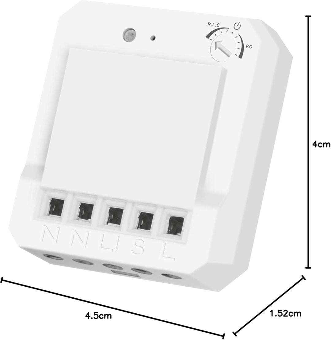 Trust Smart Home 433 Mhz ACM-250-LD Einbau-LED-Dimmer, Weiss Single, Single
