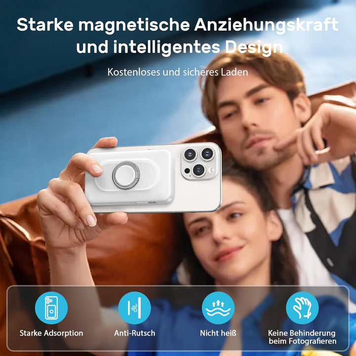 Powerbank für Magsafe 20000mAh 22.5W Magnetische Power Bank 4-in-1 Schnellladen mit Type-C/IOS Kabel