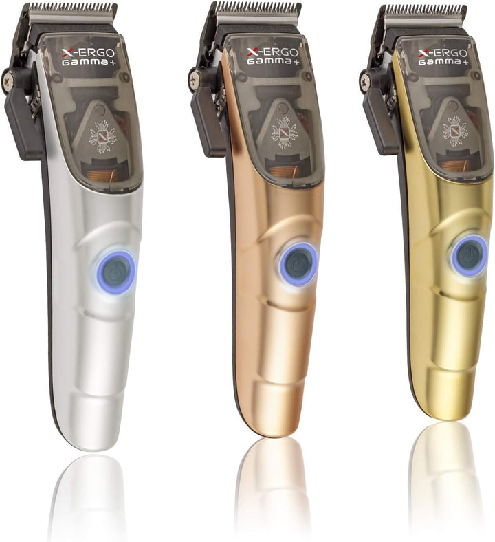 GAMMAPIU' GAMMAPIú X-ERGO Elektrorasierer für Herren, Clipper Profi, Klinge Taper 45 mm, DLC Black D
