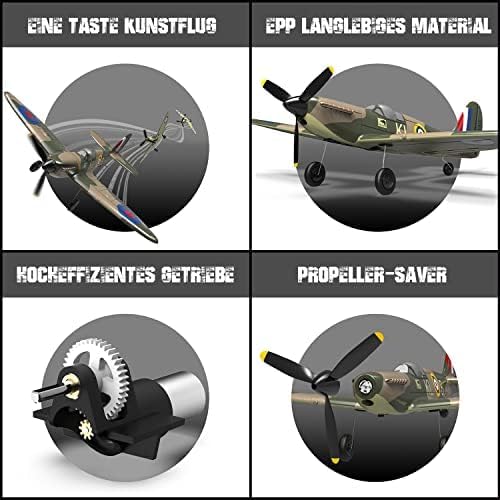 BF-109 RC Flugzeug, 2.4Ghz 4-CH Ferngesteuertes Flugzeug Warbird Aerobatics Flugzeug Spielzeug RTF m