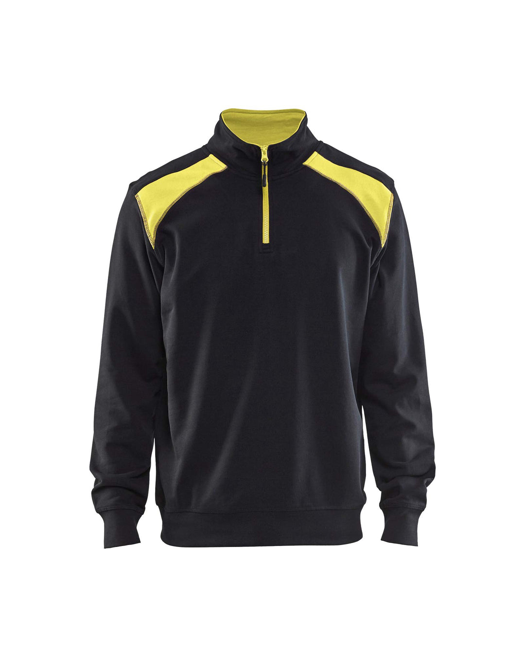 Blaklader 335311589933M Sweater mit Half-Zip 2-Farbig, Schwarz/Gelb, Grösse M Schwarz/Gelb M, Schwar