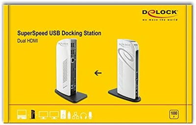 Delock USB Dockingstation Dual HDMI Full-HD/USB 3.2 / LAN/Audio, 87771