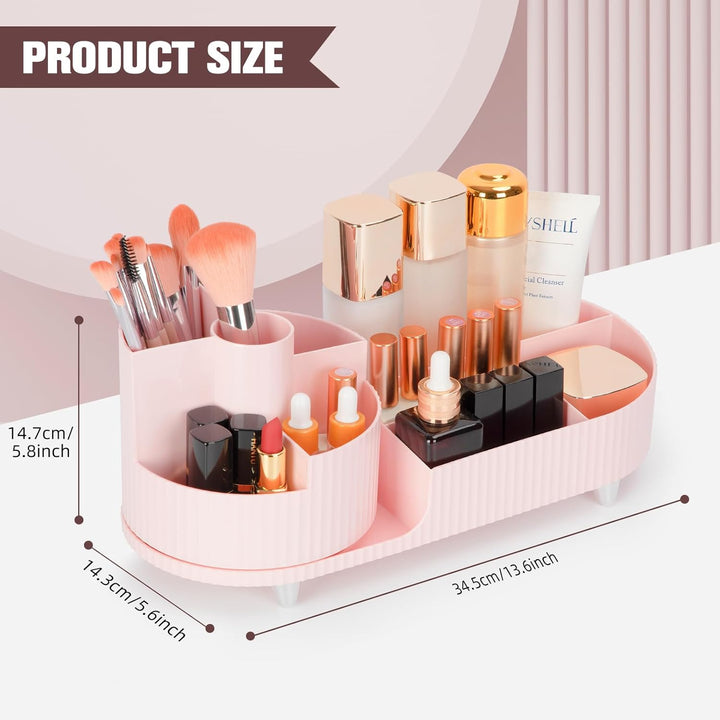 Make Up Kosmetik Organizer, 360° Drehbarer Beauty Organizer, Multifunktionale Kosmetikaufbewahrung f