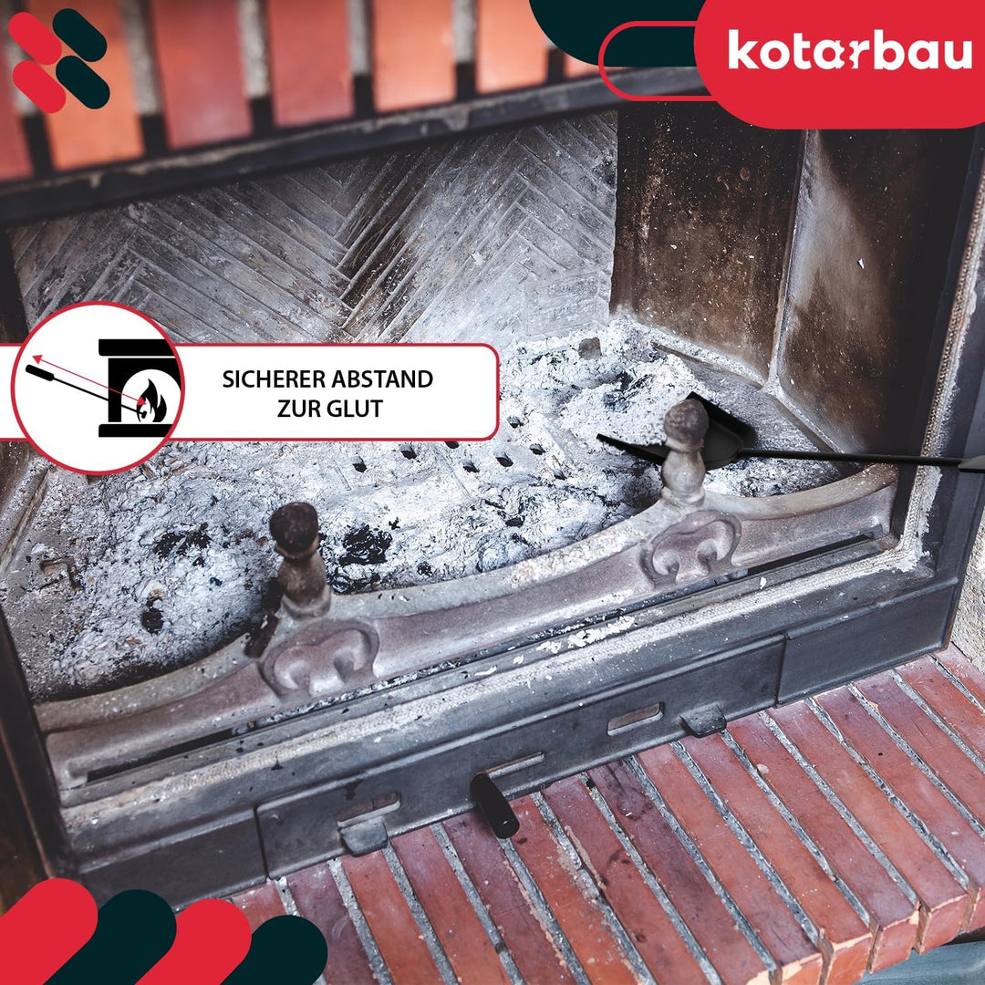 KOTARBAU® 5tlg. Kamingarnitur aus Edelstahl Gebürstet Kaminbesteck