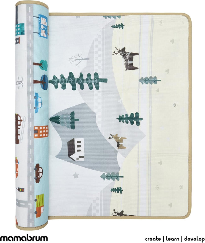Mamabrum Baby Krabbel Matte Baby Teppich Spielmatte, 120 x 180 x 0.5 cm, ungiftig Bodenmatte Verdick