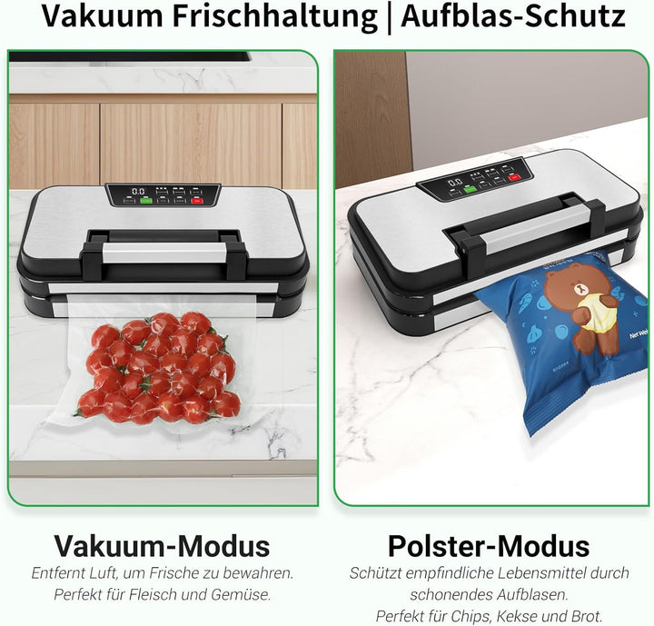Heisssiegelgerät für die Konservierung von Snacks und die Lagerung von Lebensmitteln (Stainless Stee