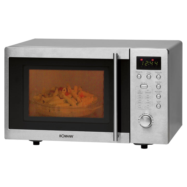 Bomann Mikrowelle mit Grill MWG 2211 U CB edelstahl, 20 Liter, mit Grill, Silber