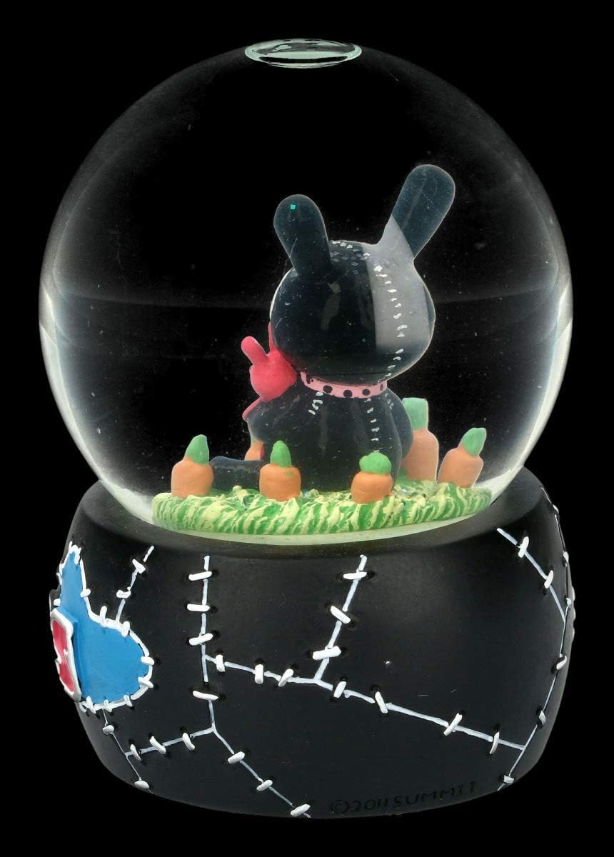 Furrybones Fantasy Schneekugel - Black Bun-Bun | Witzig, lustig, skurril, Deko-Artikel, H 14 cm