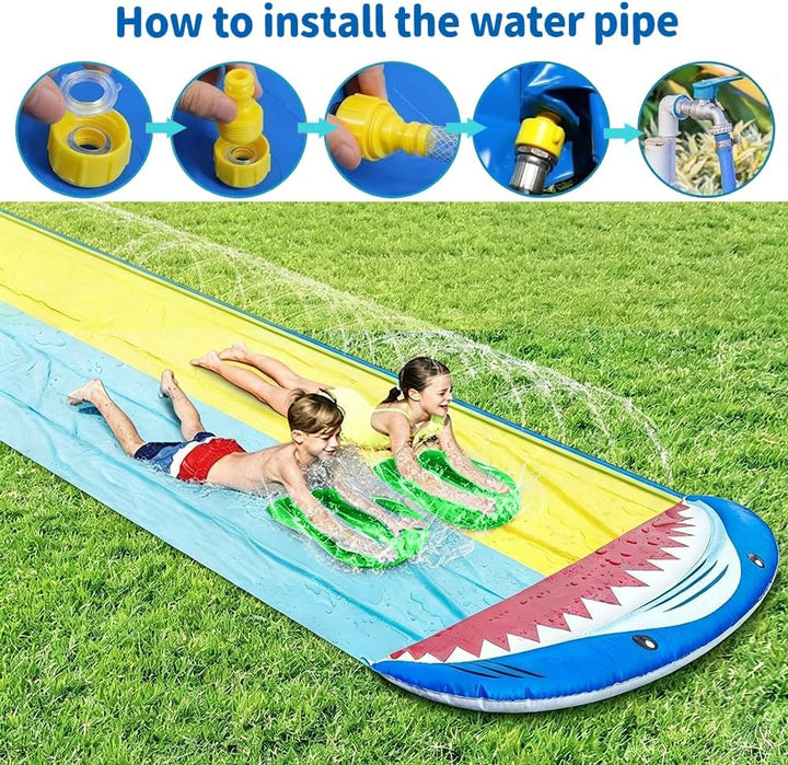 480 x 140 cm Wasserrutsche Garten für Kinder, Wasserrutsche Kinder Draussen, Wasserrutsche Aufblasba