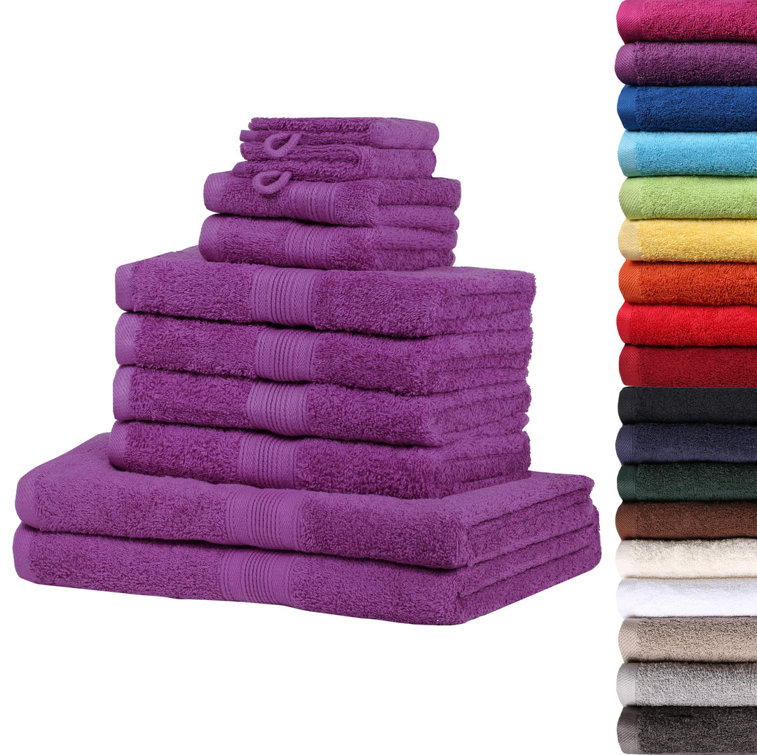 NatureMark 10 TLG. Frottier Handtuch-Set Verschiedene Grössen 4X Handtücher, 2X Duschtücher, 2X Gäst