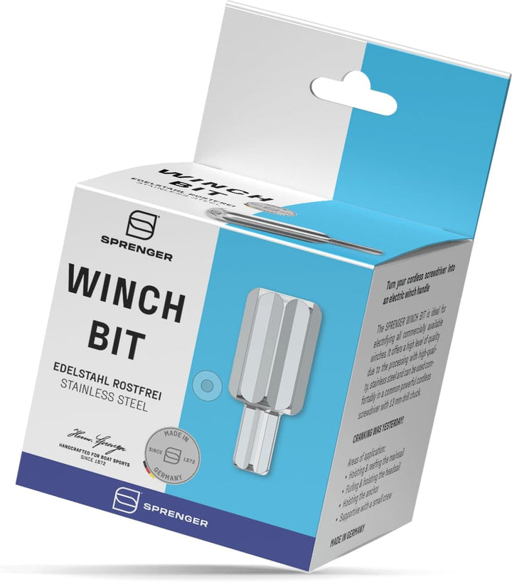 Sprenger Winch Bit – Adapter für Akkuschrauber zum elektrischen Winschen – Edelstahl Rostfrei