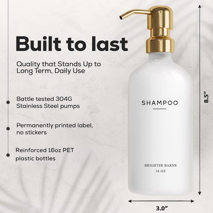 Brighter Barns Luxuriöses Shampoo- und Conditioner-Spender-Set – Duschseifenspender – Shampoo-Spülun