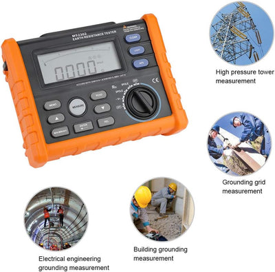 PM2302 Digitales Widerstandsmessgerät Erdungstester 0-4K Ohm Isolationstester Multimeter mit LCD-Hin