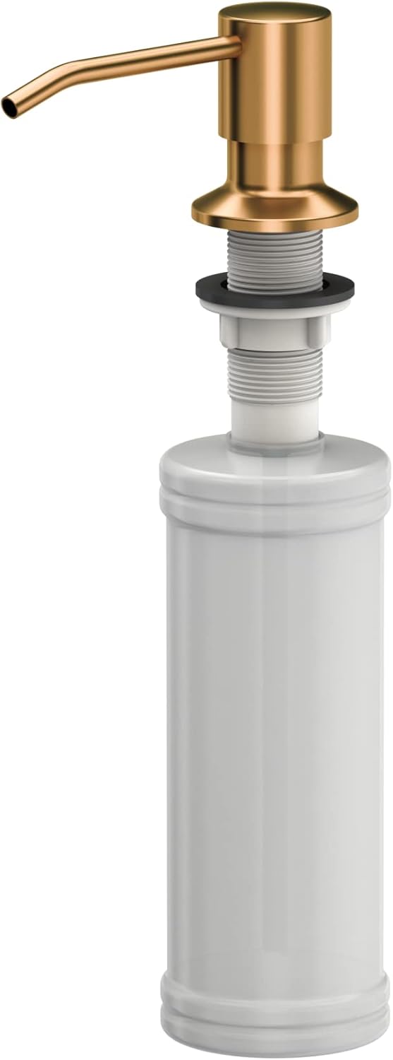 QUADRON | Seifenspender | Spülmittelbehälter | 350ml | Installation in der Spüle | (PVD-Kupfer), Pvd