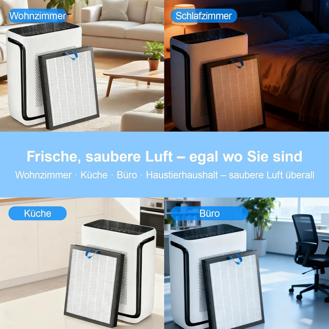 Vital 200S Ersatzfilter kompatibel mit LEVOIT Vital 200S Luftreiniger, H13 HEPA Filter mit Aktivkohl
