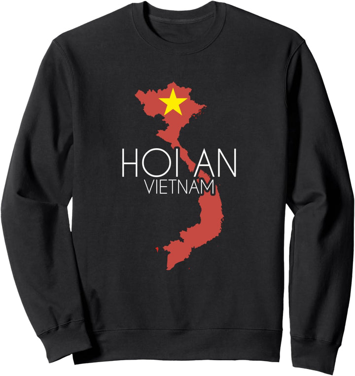Hoi An Umriss Vietnam Flagge Sweatshirt