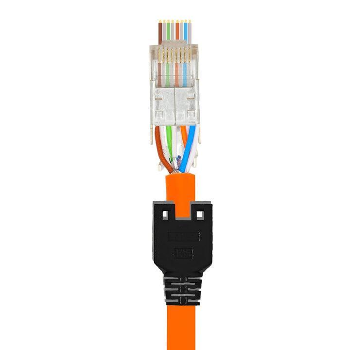 BIGtec RJ45 Stecker Netzwerkstecker 25 Stück Hirose TM11 schwarz Hochgeschwindigkeits Verbindung für