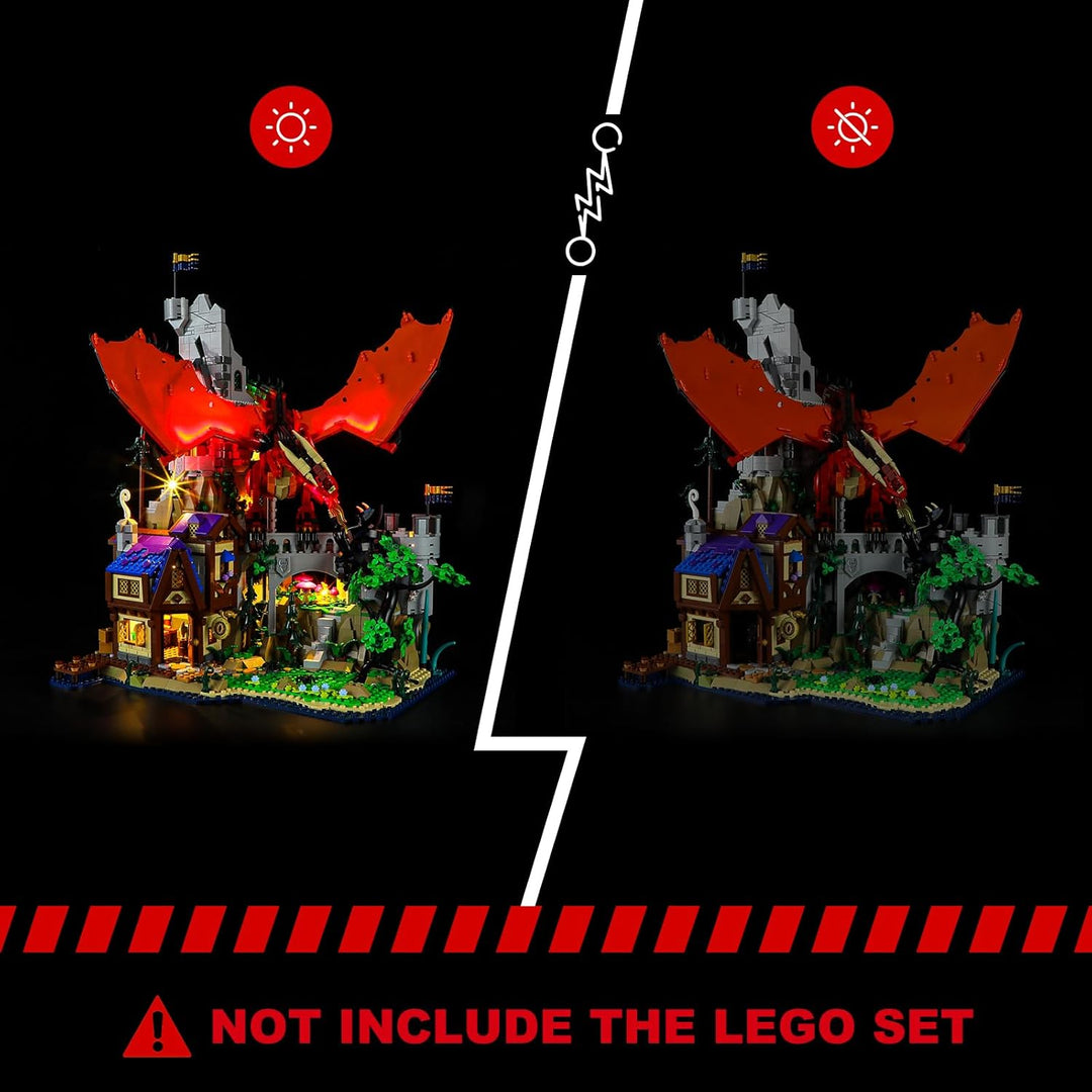 BRIKSMAX LED-Licht für Lego Dungeons & Dragons: Die Sage vom Roten Drachen 21348 - Kompatibel mit Di