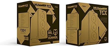 NOX HUMMER TGX RGB Box -NXHUMMERTGX- RGB Rainbow ATX-Micro ATX-ITX Box, 4 140mm RGB-LED-Lüfter im Li