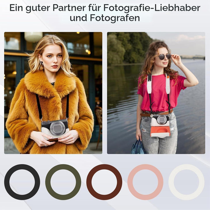 Rieibi G7 X G7X II G7X III Hülle, Vintage Leder Kameratasche für Canon PowerShot G7X G7X Mark II G7X