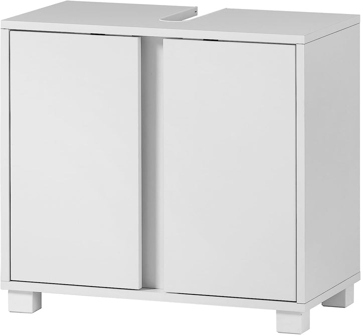 Schildmeyer Waschbeckenunterschrank Dex, Holzwerkstoff, weiss matt, 60,2 x 33 x 56 cm