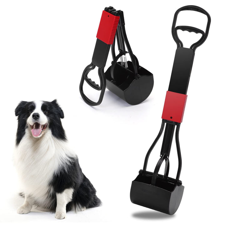 Nobleza Pooper Scooper Faltbar Hundekotschaufel mit Einfach Nutzbarem Hebel und Hochdruck Feder Hund