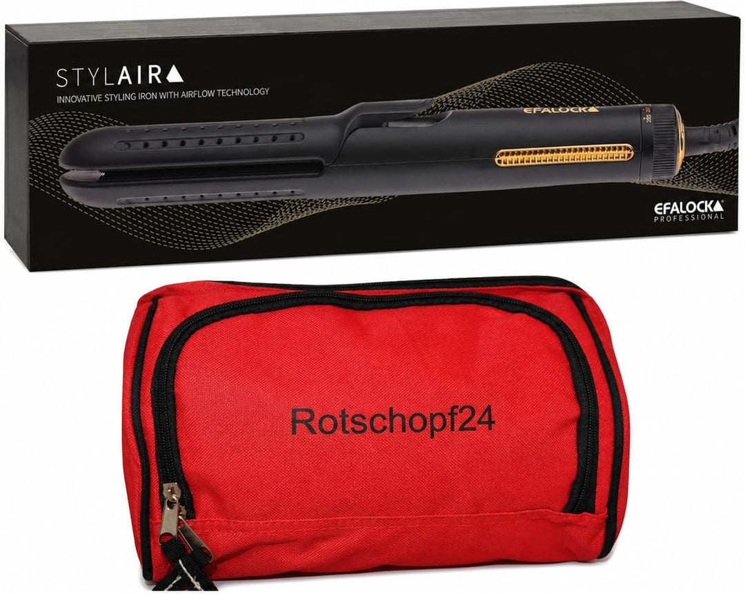 Efalock Stylair Long Glätteisen, Haarglätter. 2in1 + Wellen/Locken. Hairstyler. 58 W. 140-220 Grad.