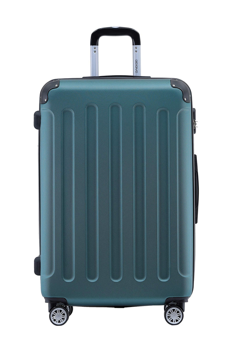 BEIBYE- Hartschalenkoffer Koffer Trolley Rollkoffer Reisekoffer Zahlenschloss 4 Zwilings-Rollen (For
