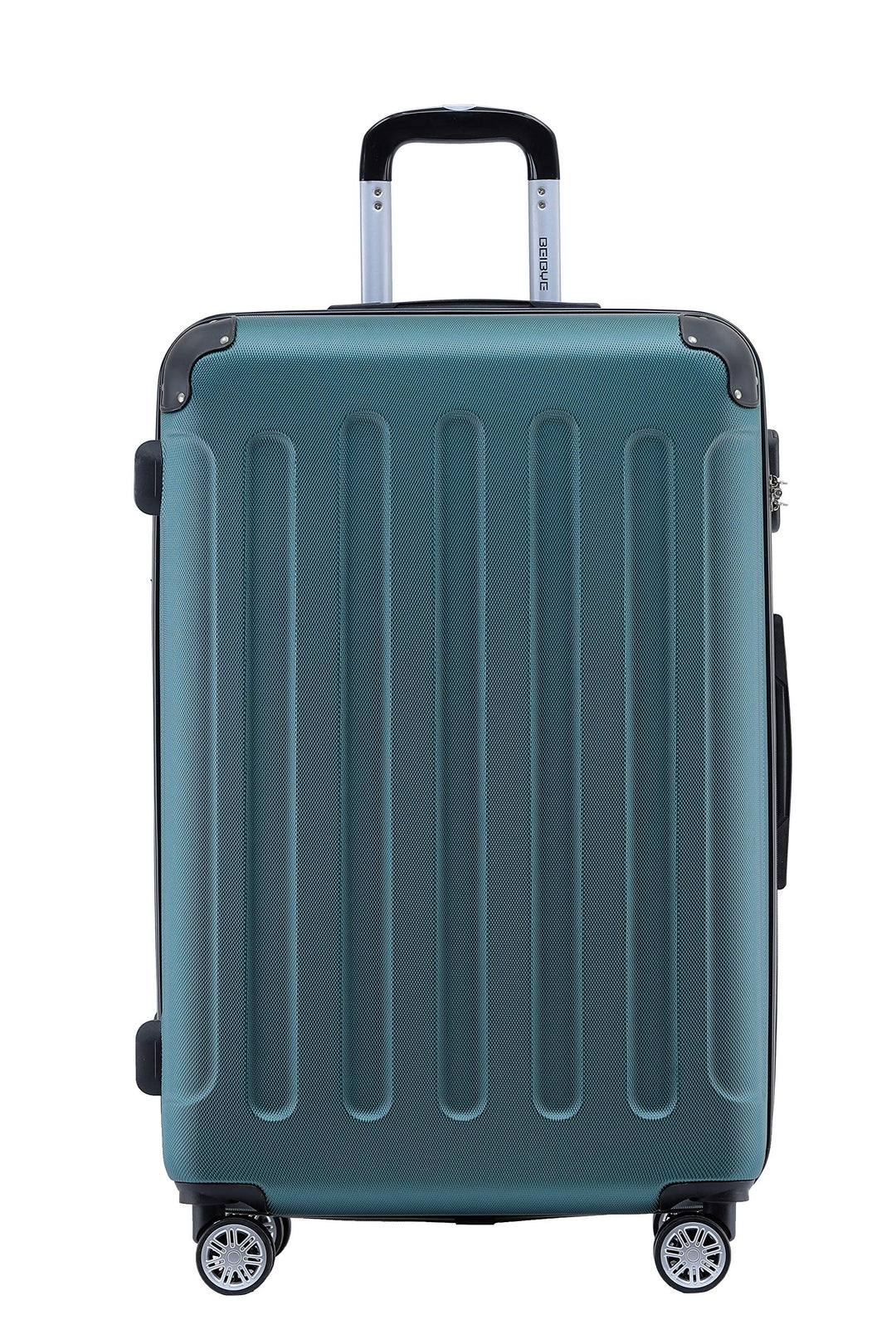 BEIBYE- Hartschalenkoffer Koffer Trolley Rollkoffer Reisekoffer Zahlenschloss 4 Zwilings-Rollen (For
